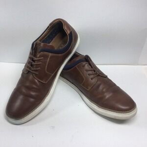Rye Hawker Brown leather shoes mens Size 10.5 comfort casual Oxfords